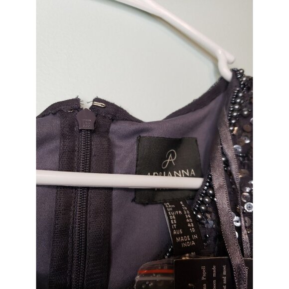 Adrianna Papell Women 6 Dress All Over Sequin Flutter Sleeve Evening NWT FLAW - Picture 4 of 9